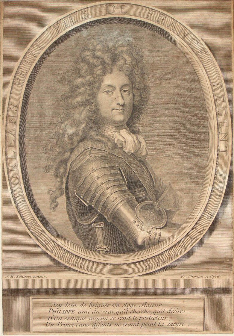 Print - Philippe D'Orleans Petit Fils de France Regent du Royaume. - Chereau